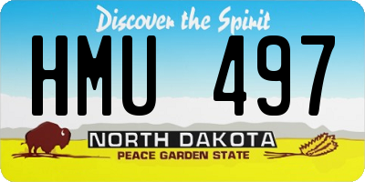 ND license plate HMU497