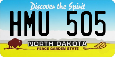 ND license plate HMU505