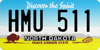 ND license plate HMU511