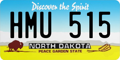 ND license plate HMU515