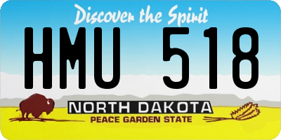 ND license plate HMU518