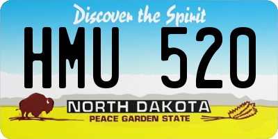 ND license plate HMU520
