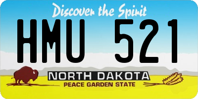 ND license plate HMU521