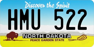 ND license plate HMU522