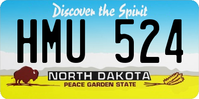 ND license plate HMU524