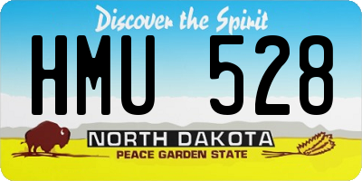 ND license plate HMU528