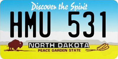 ND license plate HMU531