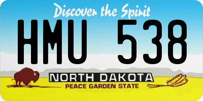 ND license plate HMU538