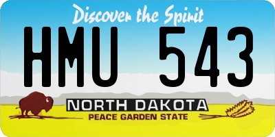 ND license plate HMU543
