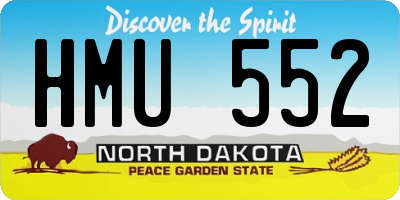 ND license plate HMU552