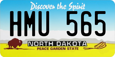 ND license plate HMU565