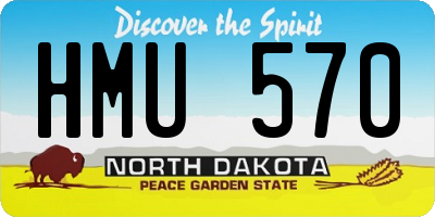 ND license plate HMU570