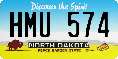 ND license plate HMU574