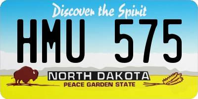 ND license plate HMU575