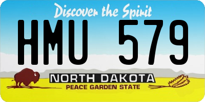 ND license plate HMU579