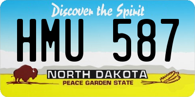 ND license plate HMU587