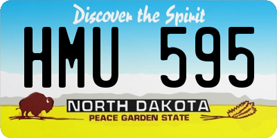 ND license plate HMU595
