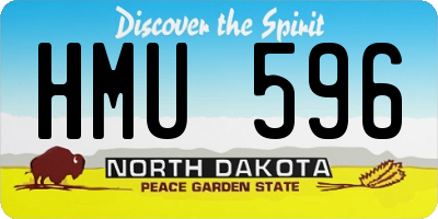 ND license plate HMU596