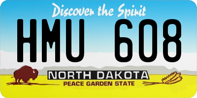 ND license plate HMU608