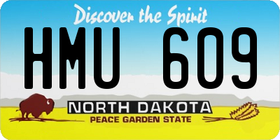 ND license plate HMU609
