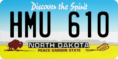 ND license plate HMU610