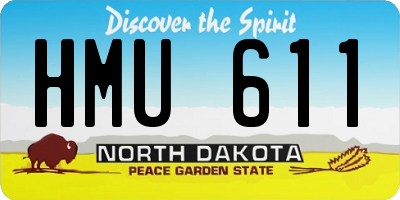 ND license plate HMU611