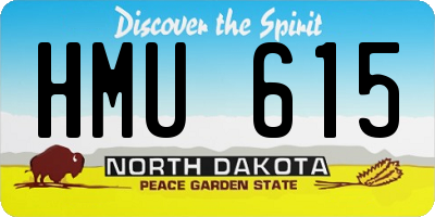 ND license plate HMU615