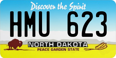 ND license plate HMU623