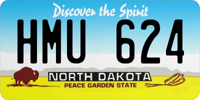 ND license plate HMU624