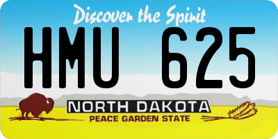 ND license plate HMU625