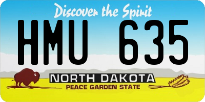 ND license plate HMU635