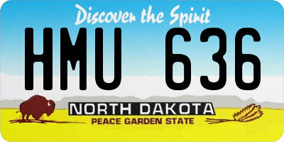 ND license plate HMU636