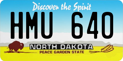 ND license plate HMU640