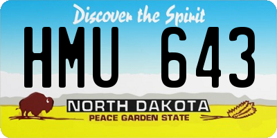 ND license plate HMU643
