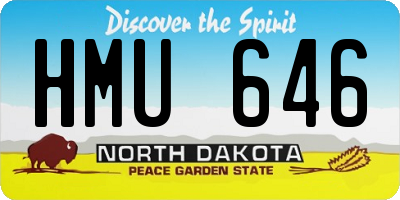 ND license plate HMU646