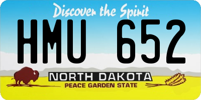 ND license plate HMU652