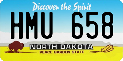 ND license plate HMU658