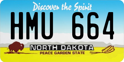 ND license plate HMU664
