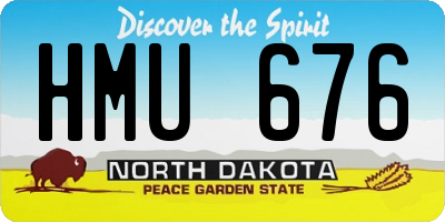 ND license plate HMU676