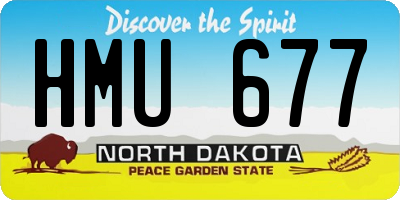 ND license plate HMU677