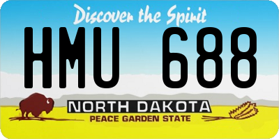 ND license plate HMU688