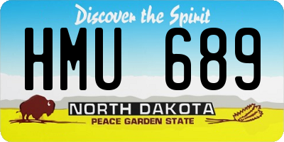 ND license plate HMU689