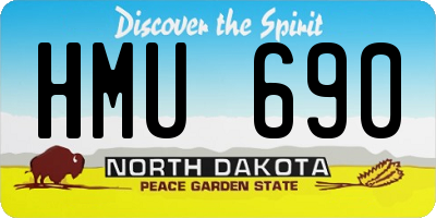 ND license plate HMU690
