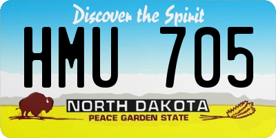 ND license plate HMU705