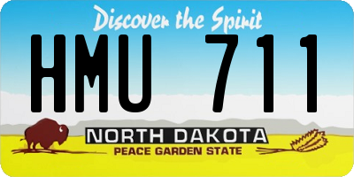 ND license plate HMU711