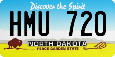 ND license plate HMU720