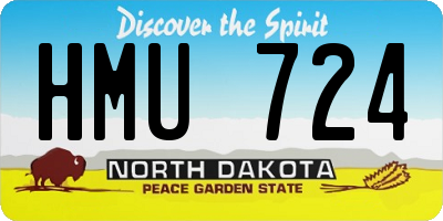 ND license plate HMU724