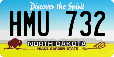 ND license plate HMU732