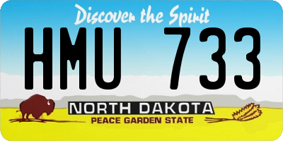 ND license plate HMU733