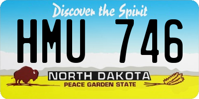 ND license plate HMU746